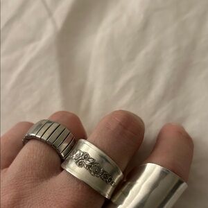 Silver Ring with Floral Design